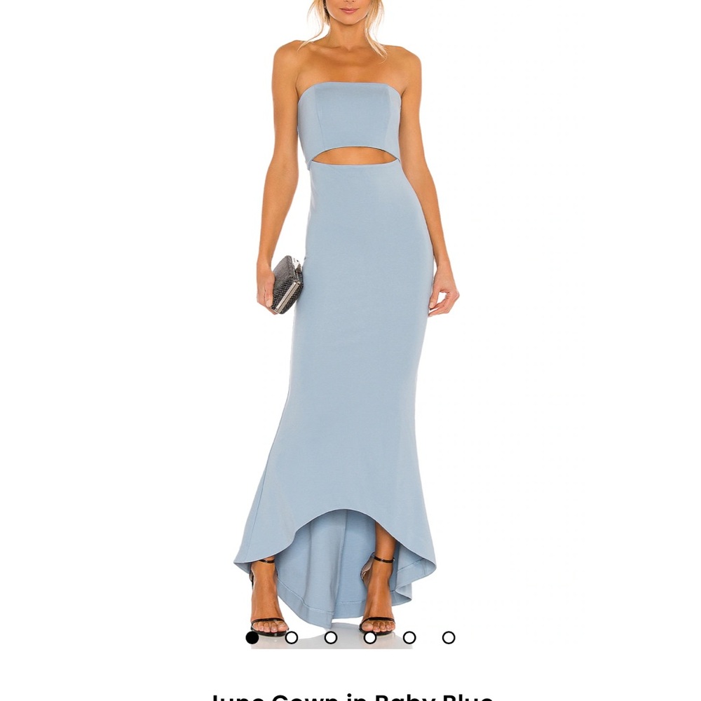 NBD Light Blue Strapless Dress